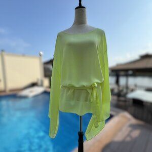 Aum-Couture Silk Blouse/Mini Dress, Size S